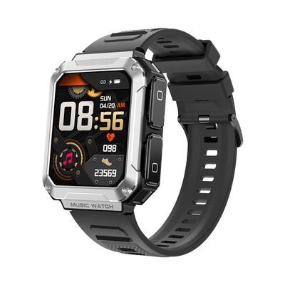 قیمت خوب T93 نقره ای ساعت هوشمند هدفون TWS 4GB حافظه بی سیم بلوتوث تماس 1.96 اینچ موسیقی ورزشی آنلاین