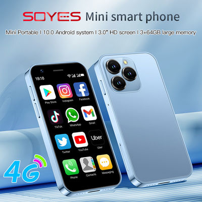 3+64GB نوع C دو سیم کارت کوچک تلفن های همراه 4G XS16 3.0''Android 10.0 Quad Core 2000mAh