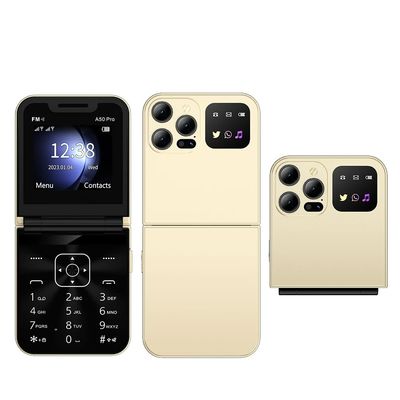 قیمت خوب 2G GSM A50 Pro Flip تلفن همراه دو سیم کارت ضبط تماس سرعت شماره گیری مشعل جادویی 2.4 