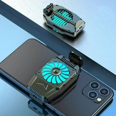 قیمت خوب خنک کننده بازی موبایل H15 با گیره پشتی، فن خنک کننده توربو با باتری داخلی آنلاین
