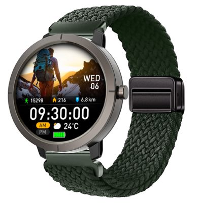 قیمت خوب ساعت هوشمند ورزشی DM76 با GPS، فوق‌العاده باریک، صفحه نمایش 1.32 اینچی AMOLED، تماس بلوتوث، ضد آب تا عمق 50 متر، قطب‌نما و ضربان قلب آنلاین