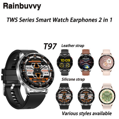 قیمت خوب هدفون بلوتوثی T97 TWS 2 در 1، کیفیت صدای HIFI 9D، ساعت نظارت بر ورزش و سلامتی آنلاین