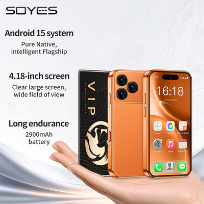 قیمت خوب XS19 MAX LTE 4G Mini 4.18'' Android 15.0 4+64GB Dual SIM 2900mAh Face Unlock Small Mobile Phone آنلاین