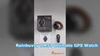 ساعت هوشمند Rainbuvvy DM59 GPS 1.43 اینچی AMOLED با نقشه آفلاین 5ATM ضد آب 500mAh لواتی